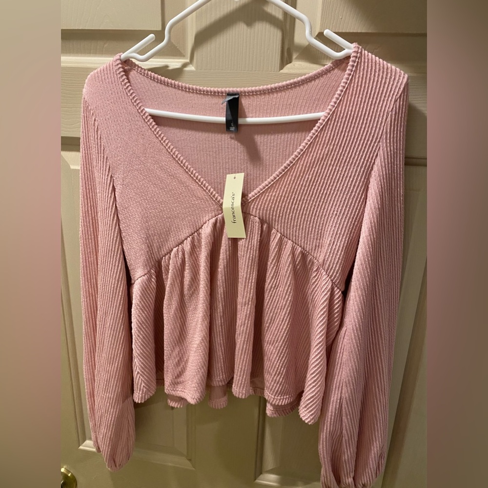 Long sleeve V neck